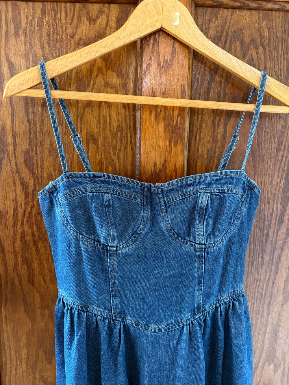 Commense Sweetheart Collar Denim Long Dress Sz Small EUC - Picture 10 of 12